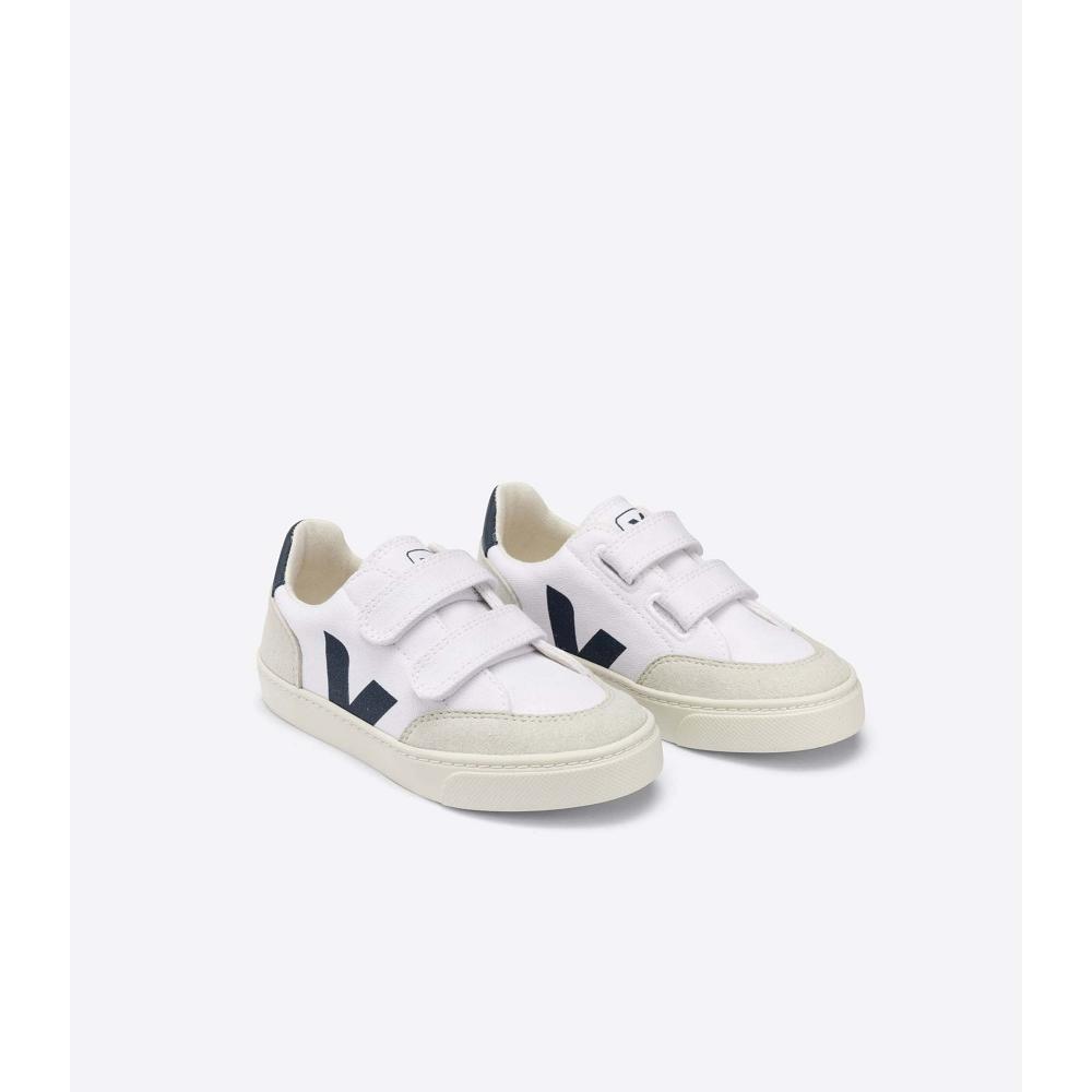 Veja V-12 CANVAS Kids' Shoes White | CA 806DFM